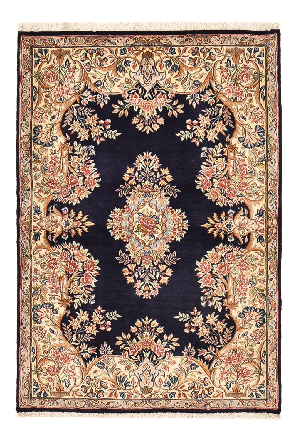 Alfombra persa - Real - 150 x 100 cm - azul oscuro