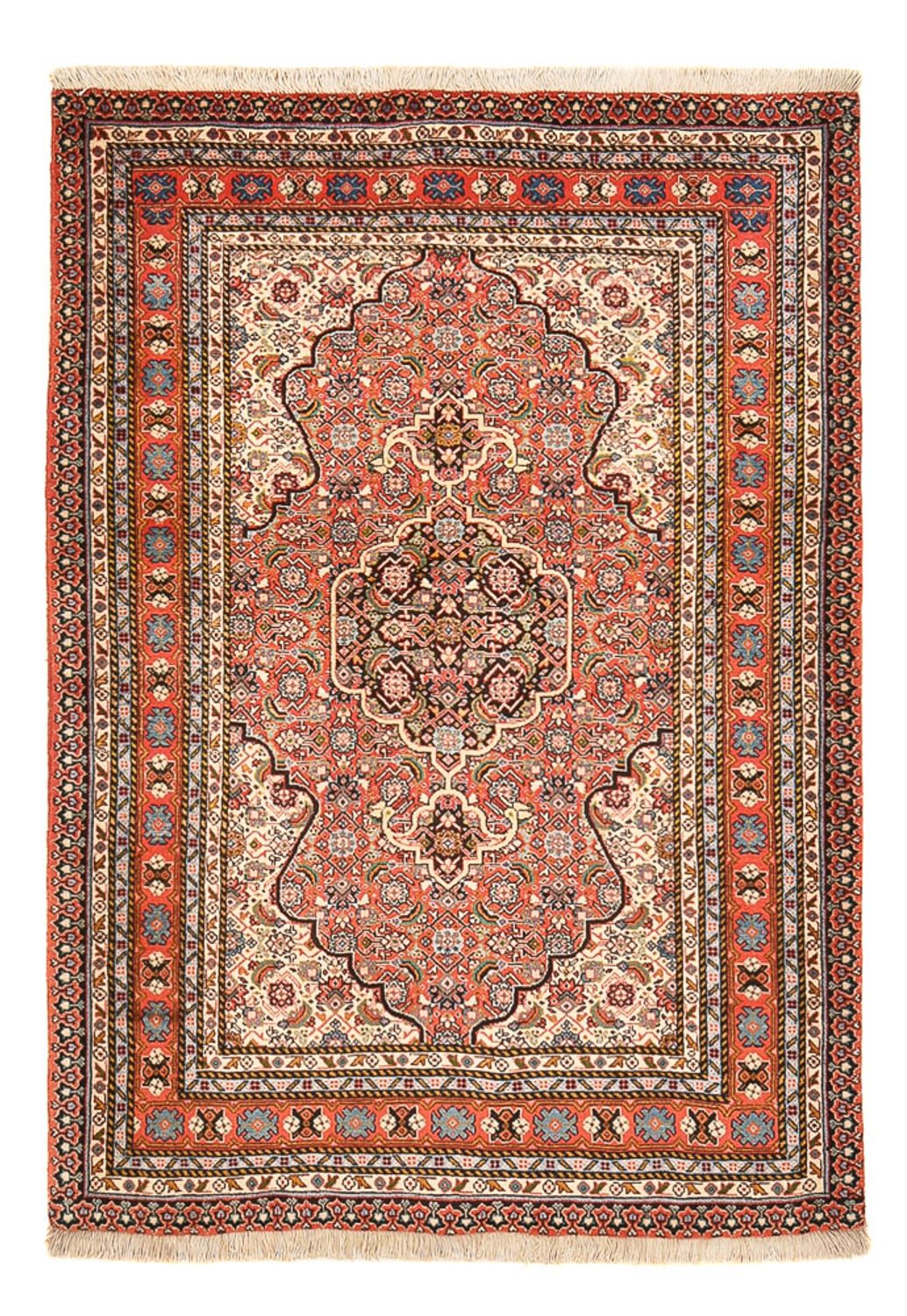 Alfombra persa - Tabriz - 156 x 110 cm - rojo claro