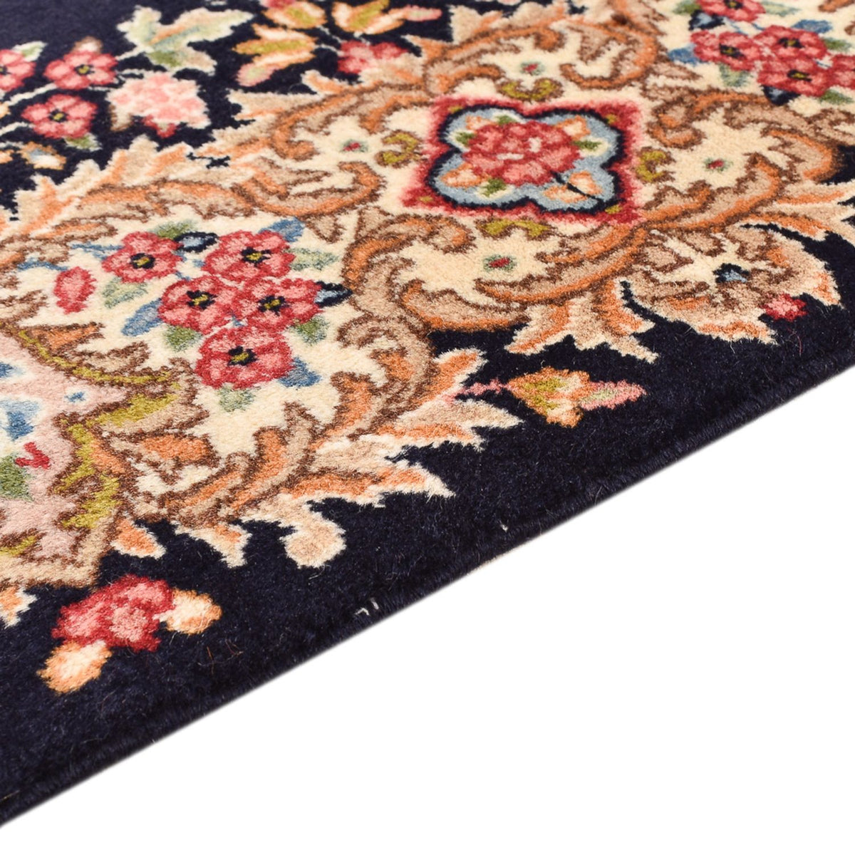 Alfombra persa - Real - 162 x 109 cm - azul oscuro