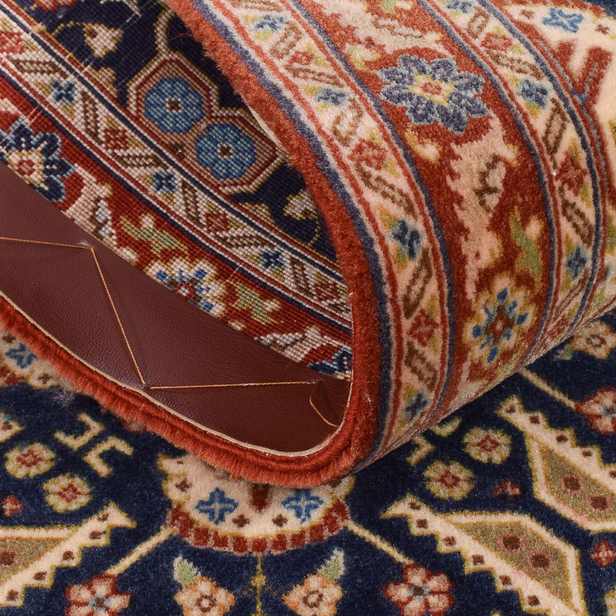 Alfombra de pasillo Alfombra Persa - Ghom - Royal - 195 x 51 cm - beige oscuro