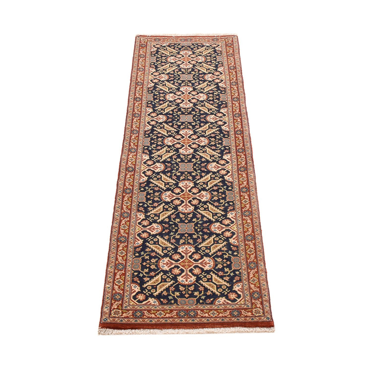 Alfombra de pasillo Alfombra Persa - Ghom - Royal - 195 x 51 cm - beige oscuro