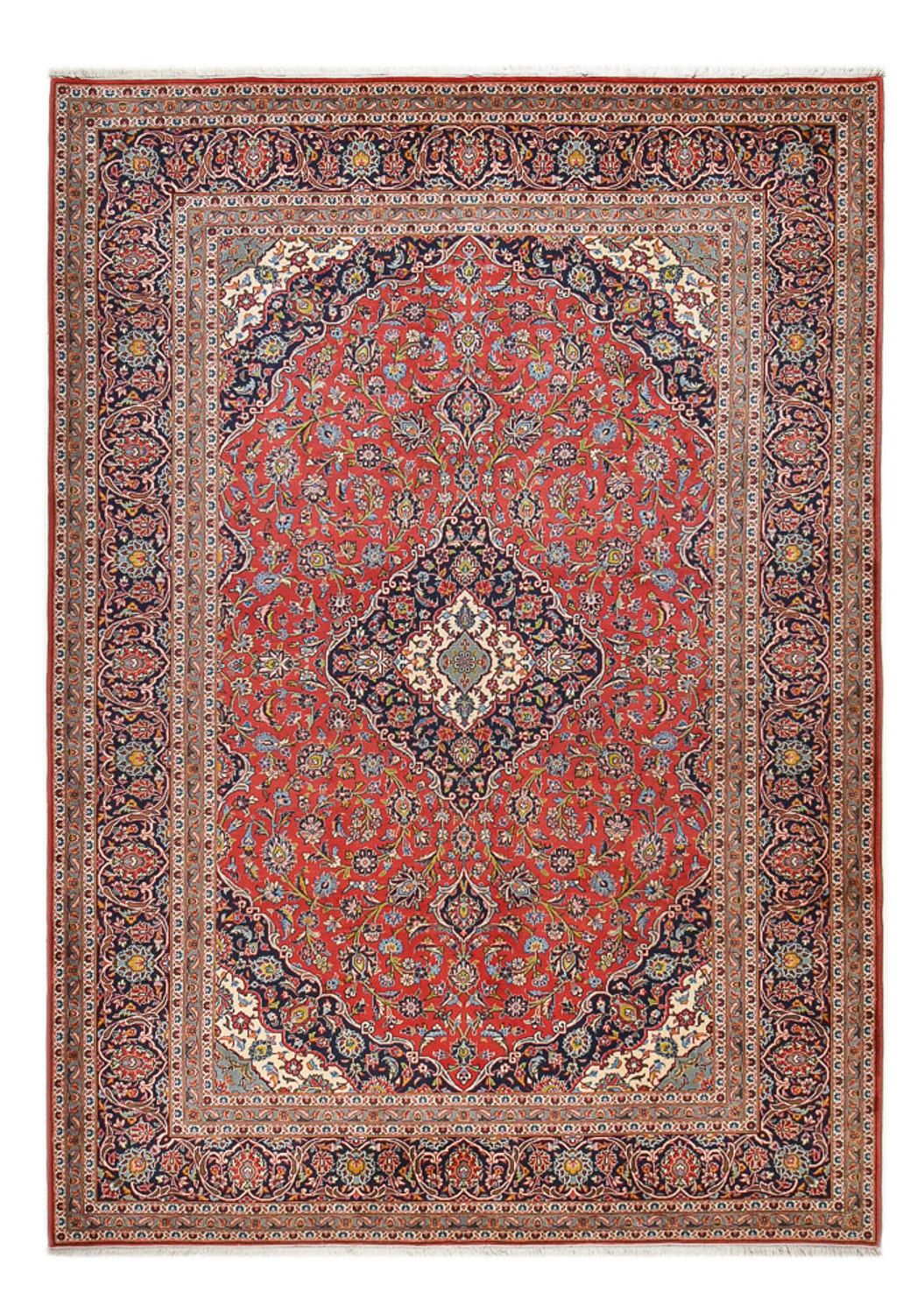 Alfombra persa - Keshan - 350 x 246 cm - rojo
