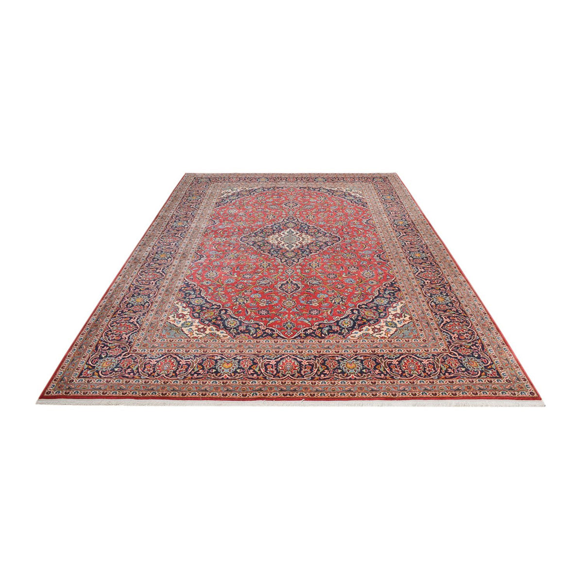 Alfombra persa - Keshan - 350 x 246 cm - rojo