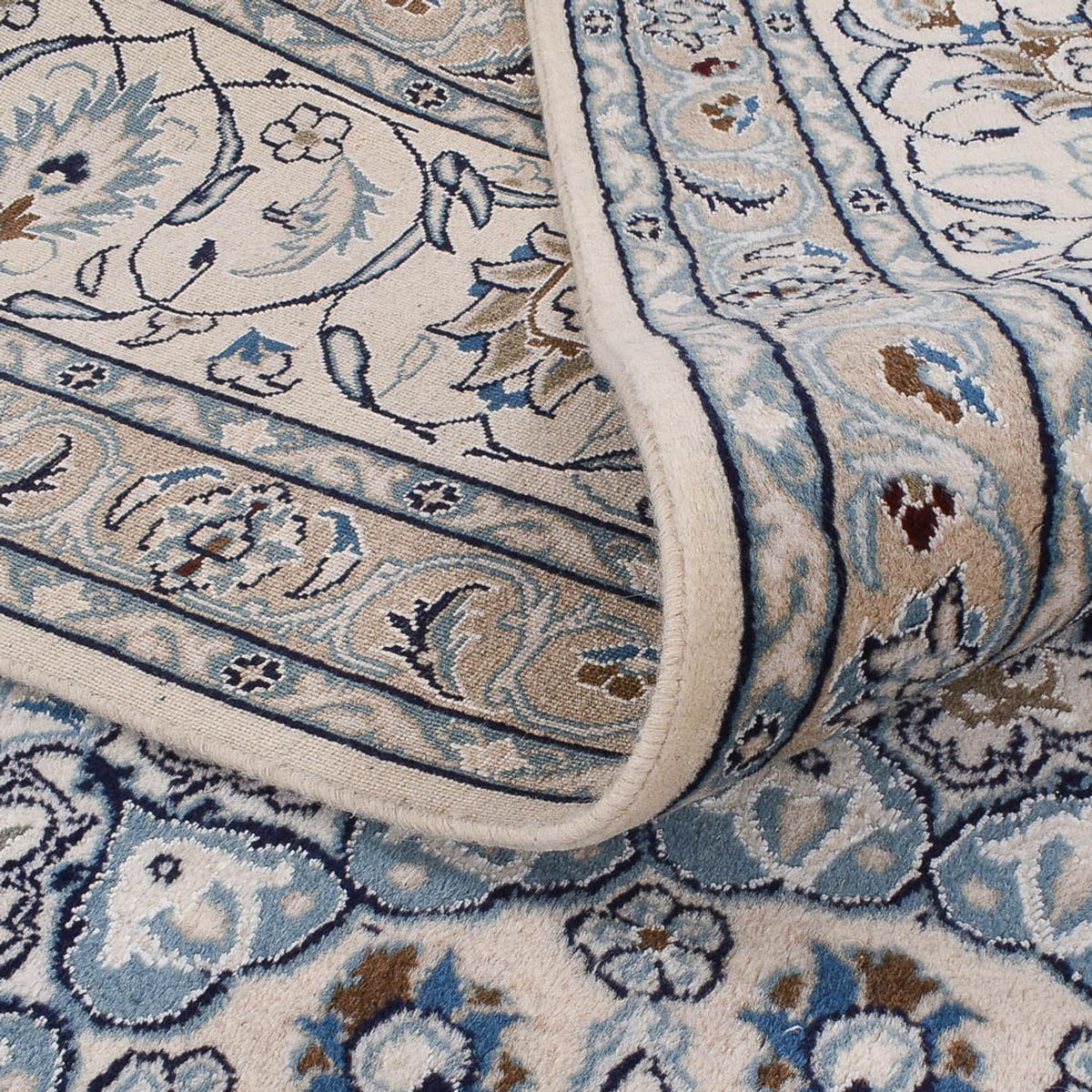 Alfombra persa - Nain - 410 x 294 cm - azul oscuro