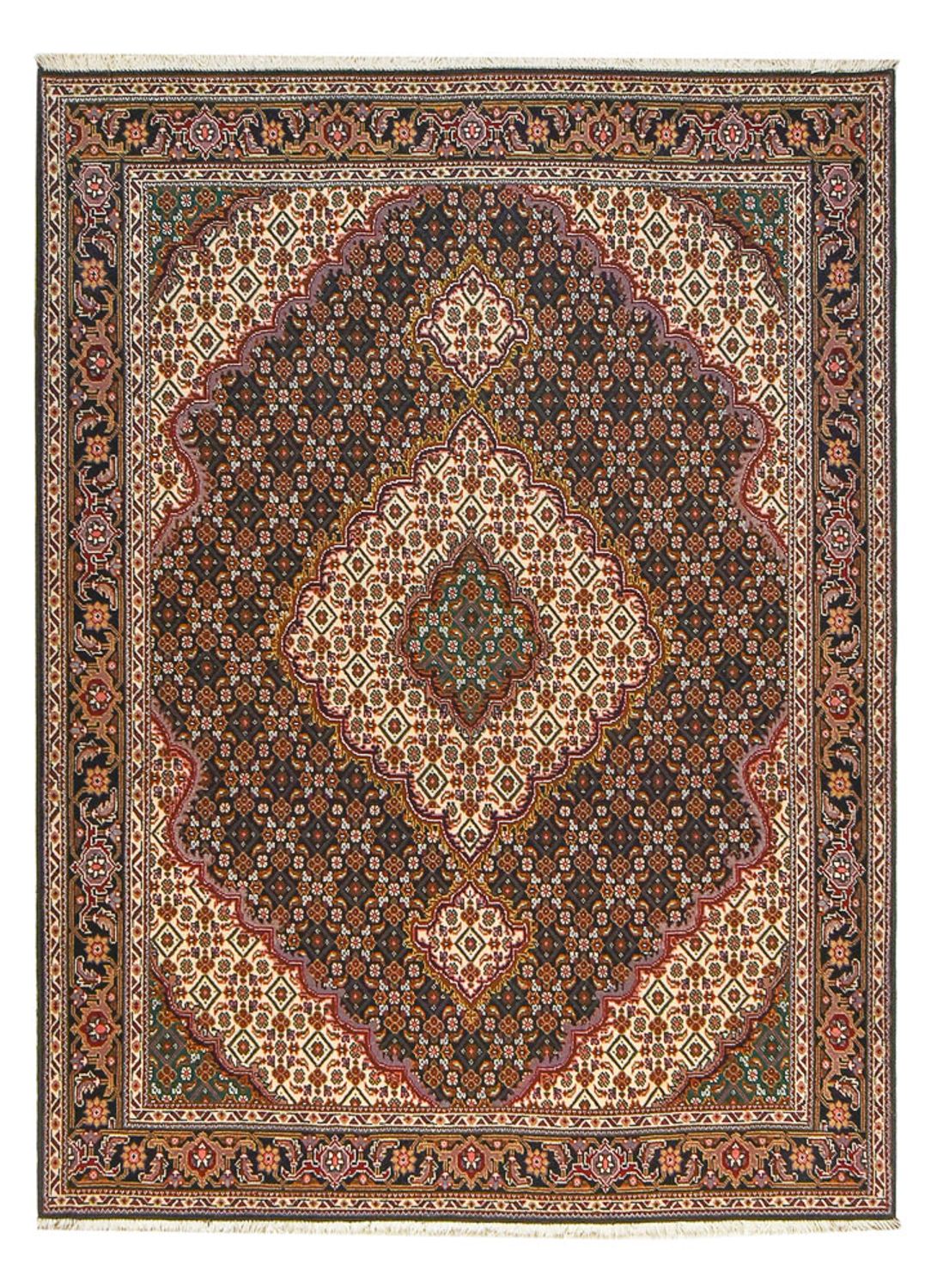 Alfombra Persa - Tabriz - Real - 201 x 150 cm - marrón