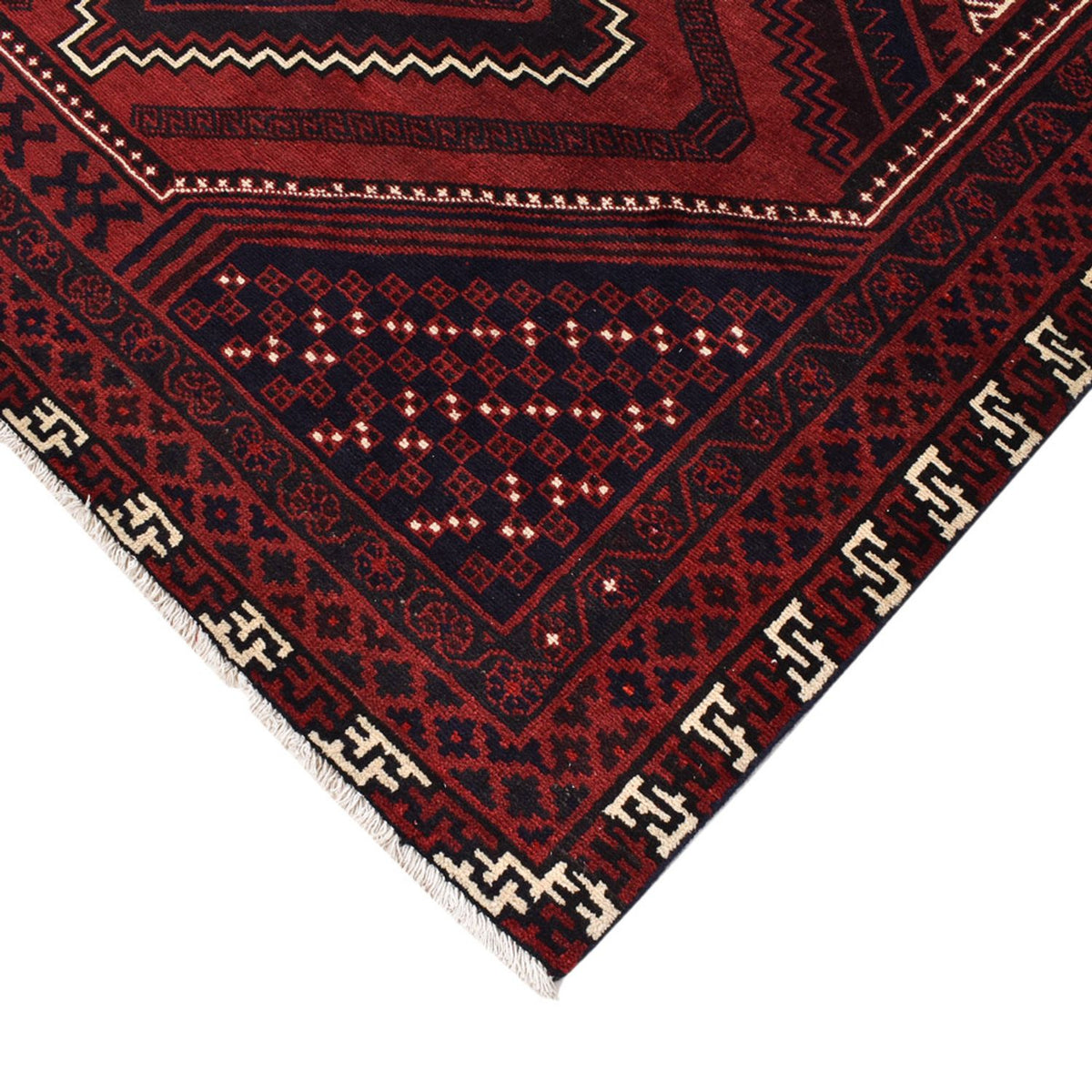 Alfombra persa - Real - 314 x 215 cm - rojo burdeos