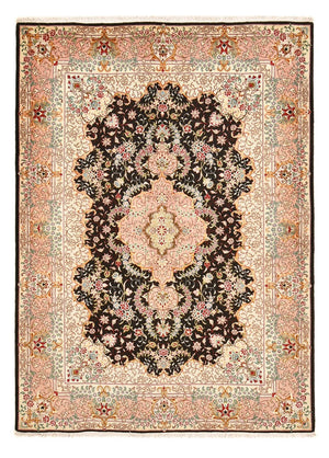Alfombra Persa - Tabriz - Real - 210 x 151 cm - azul oscuro