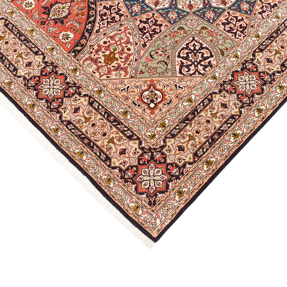 Alfombra Persa - Tabriz - Real - 260 x 205 cm - beige oscuro