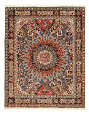 Alfombra Persa - Tabriz - Real - 255 x 205 cm - beige oscuro