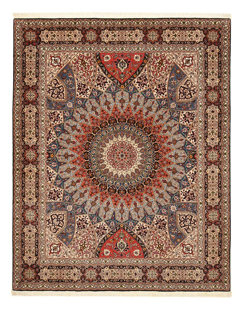 Alfombra Persa - Tabriz - Real - 255 x 205 cm - beige oscuro