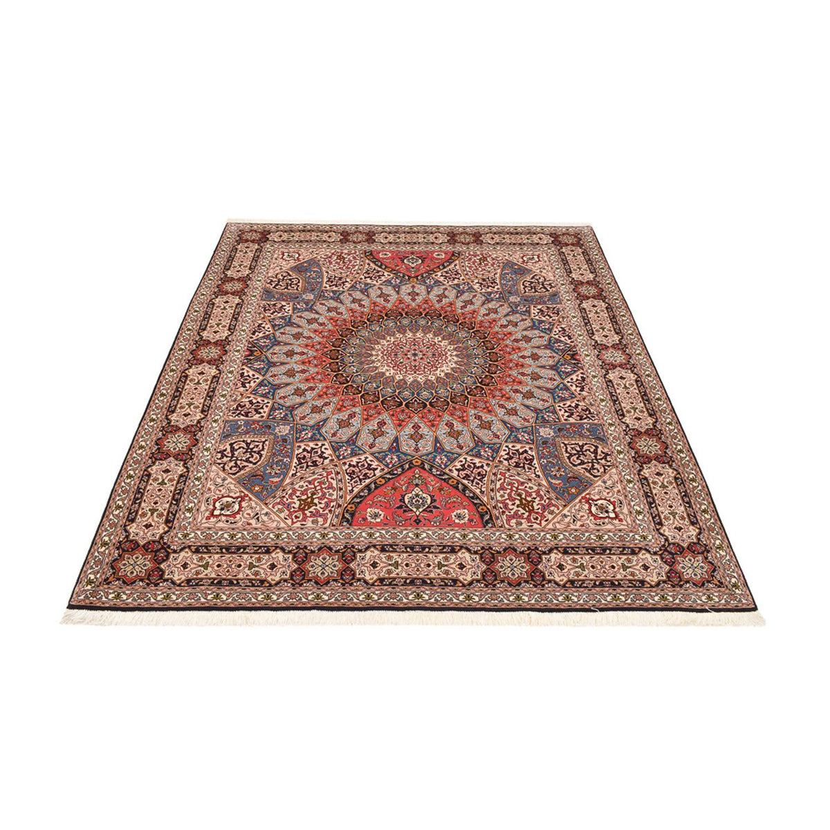 Alfombra Persa - Tabriz - Real - 255 x 205 cm - beige oscuro
