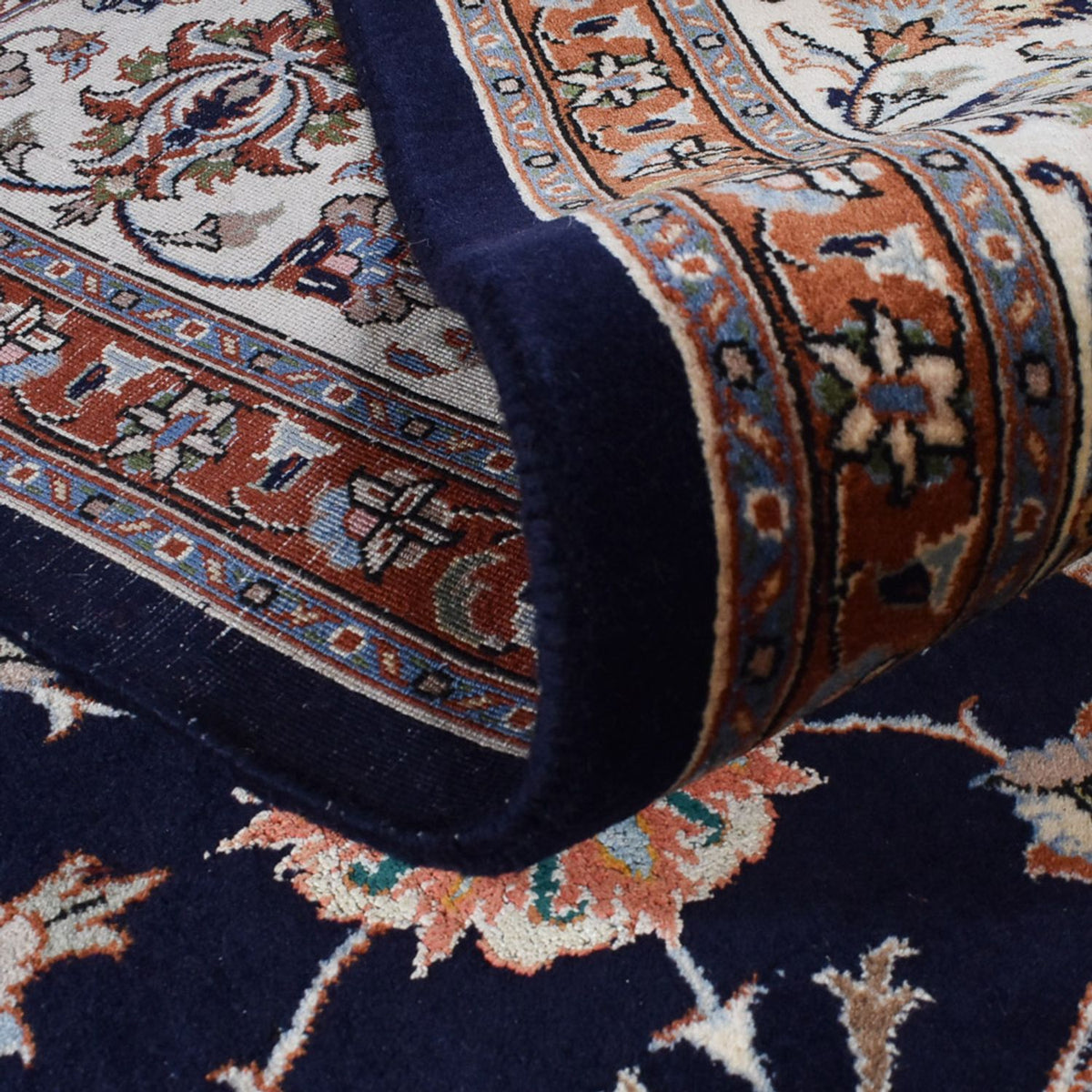 Alfombra persa - Clásica - Real - 334 x 250 cm - azul oscuro