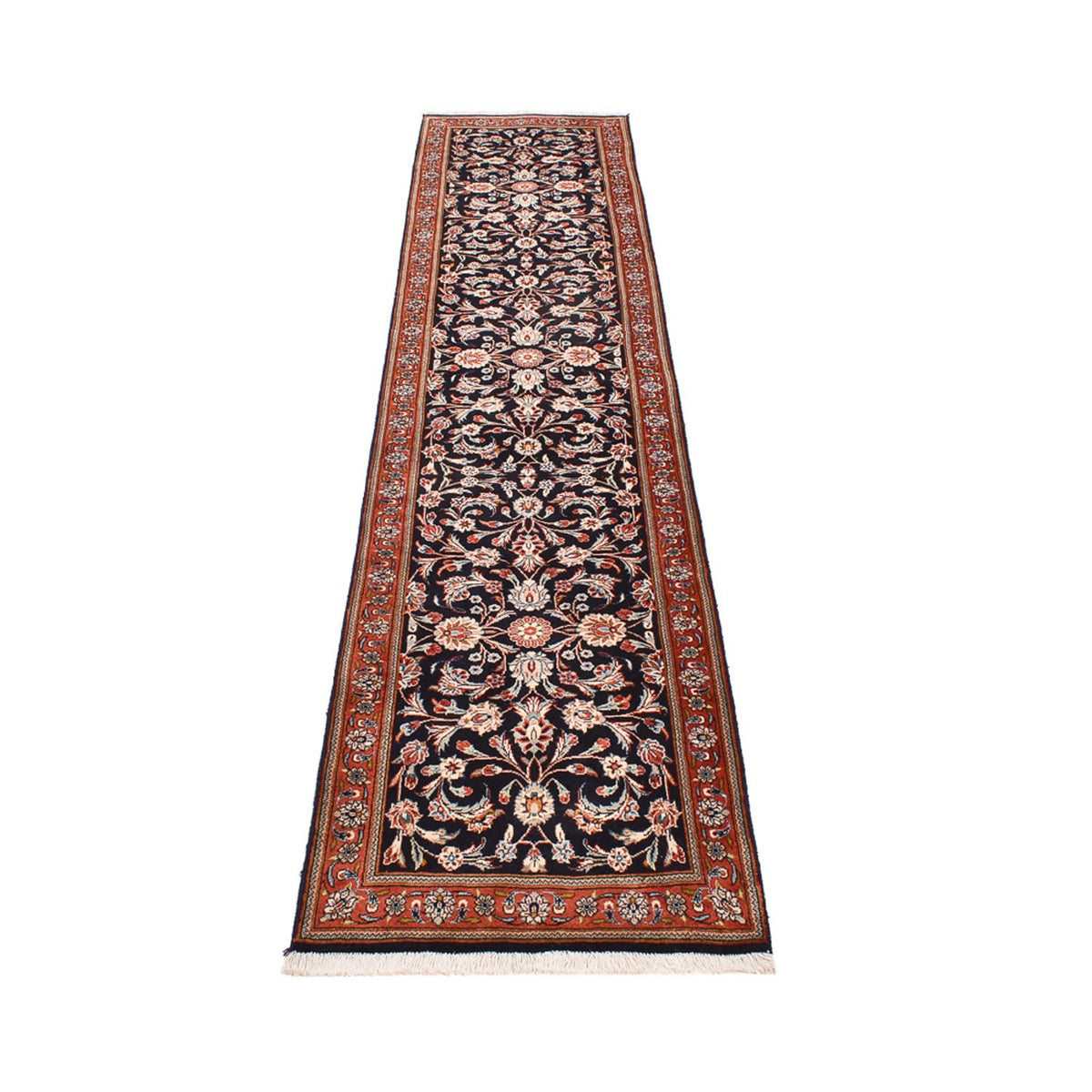 Alfombra de pasillo Alfombra persa - Clásica - 344 x 73 cm - azul oscuro