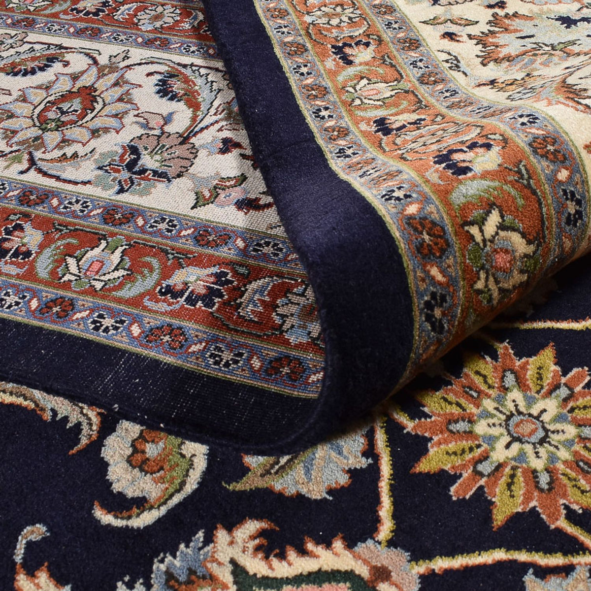 Alfombra persa - Clásica - Real - 392 x 302 cm - azul oscuro