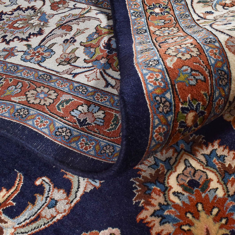 Alfombra persa - Clásica - Real - 394 x 300 cm - azul oscuro