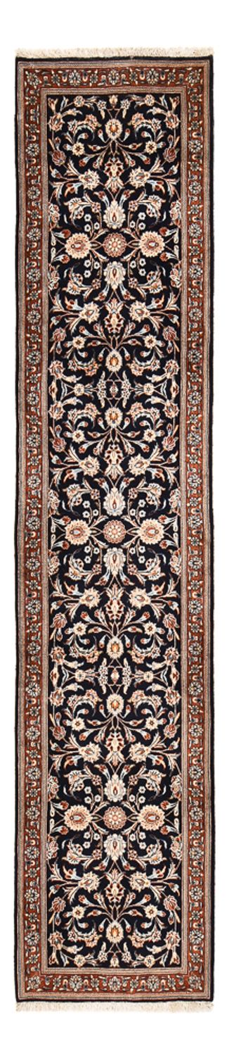 Alfombra de pasillo Alfombra persa - Keshan - 338 x 75 cm - azul oscuro