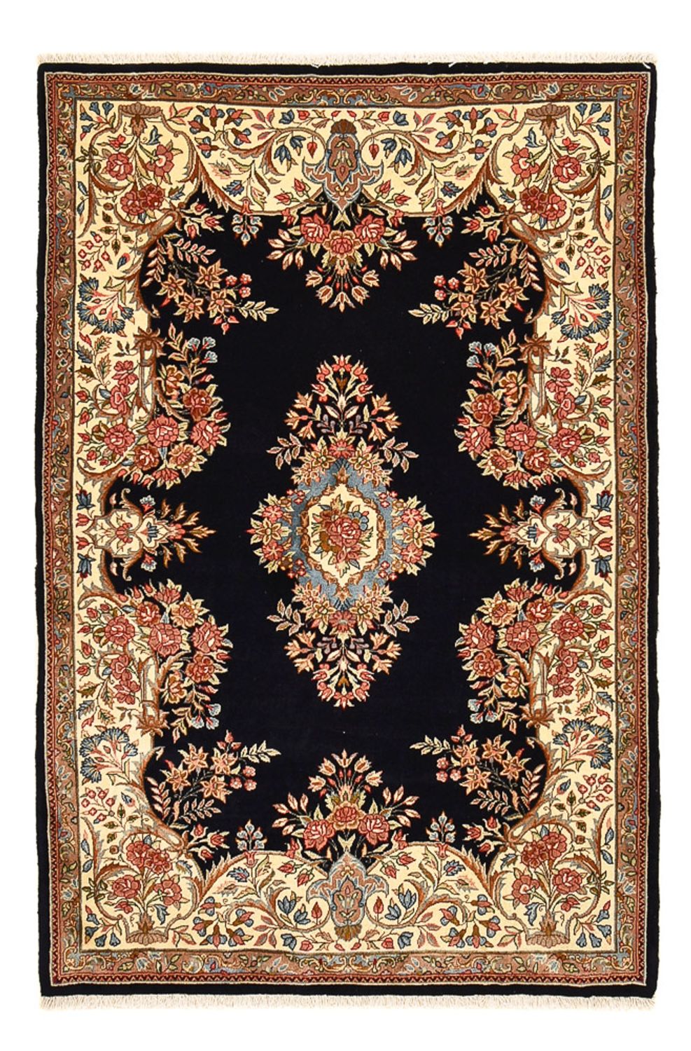 Alfombra persa - Real - 181 x 122 cm - azul oscuro