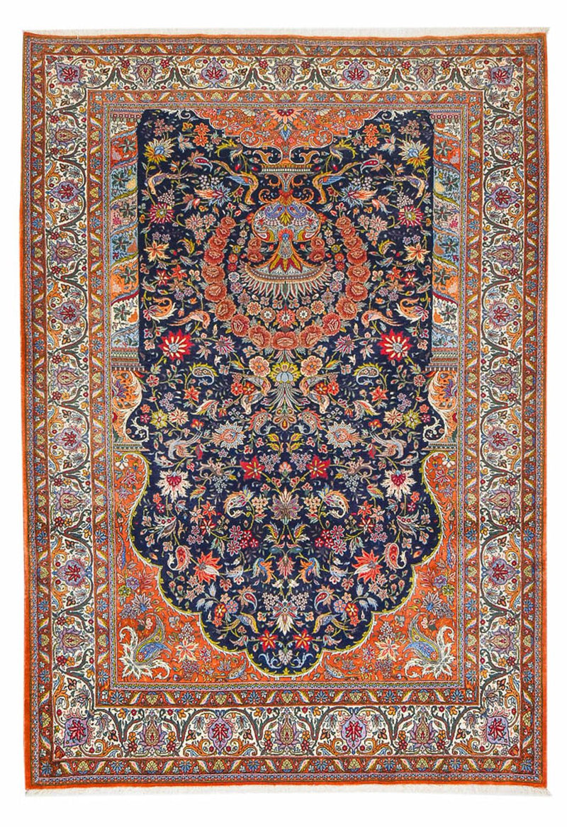 Alfombra persa - Nómada - 293 x 206 cm - azul oscuro