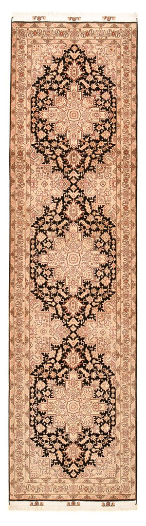 Alfombra de pasillo Alfombra Persa - Tabriz - Real - 305 x 80 cm - beige claro