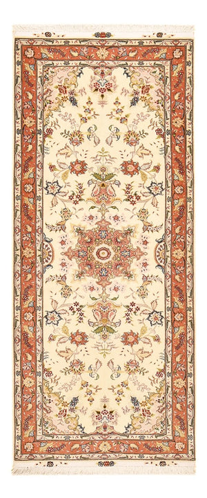 Alfombra de pasillo Alfombra Persa - Tabriz - Real - 197 x 80 cm - beige