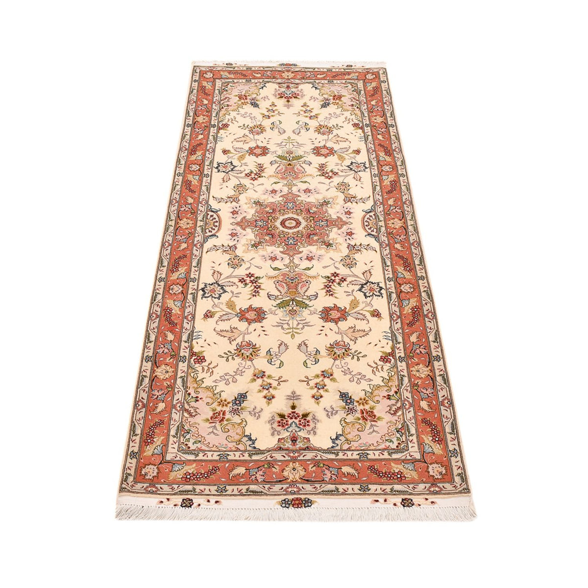 Alfombra de pasillo Alfombra Persa - Tabriz - Real - 197 x 80 cm - beige