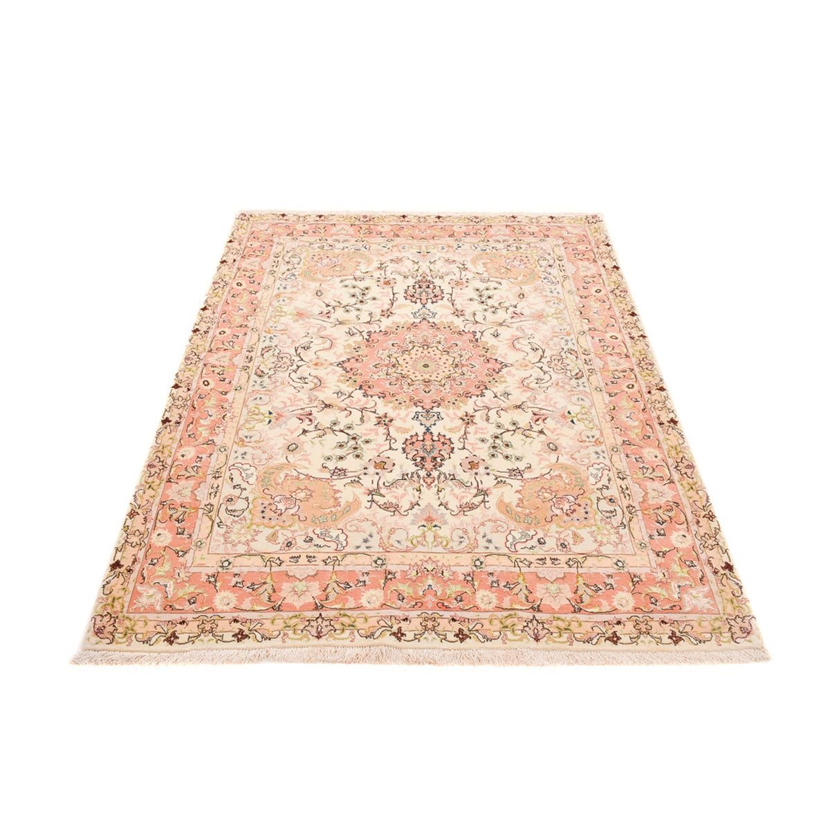 Alfombra Persa - Tabriz - Real - 210 x 153 cm - beige claro