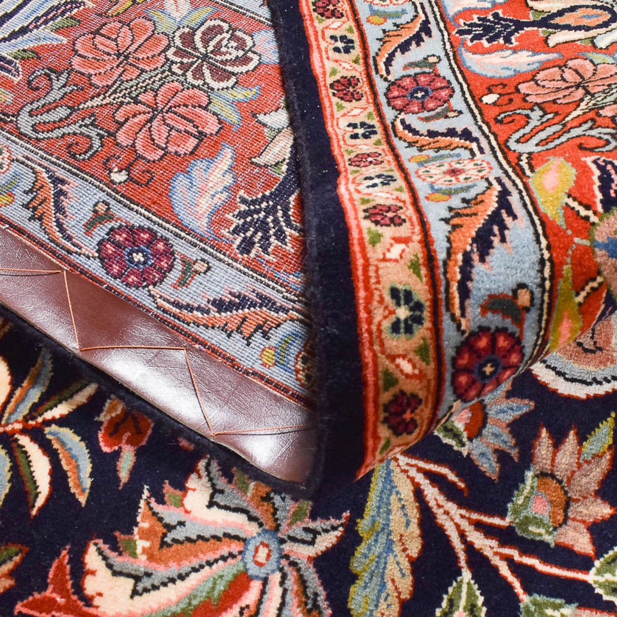 Alfombra persa - Bidjar - 298 x 199 cm - azul oscuro