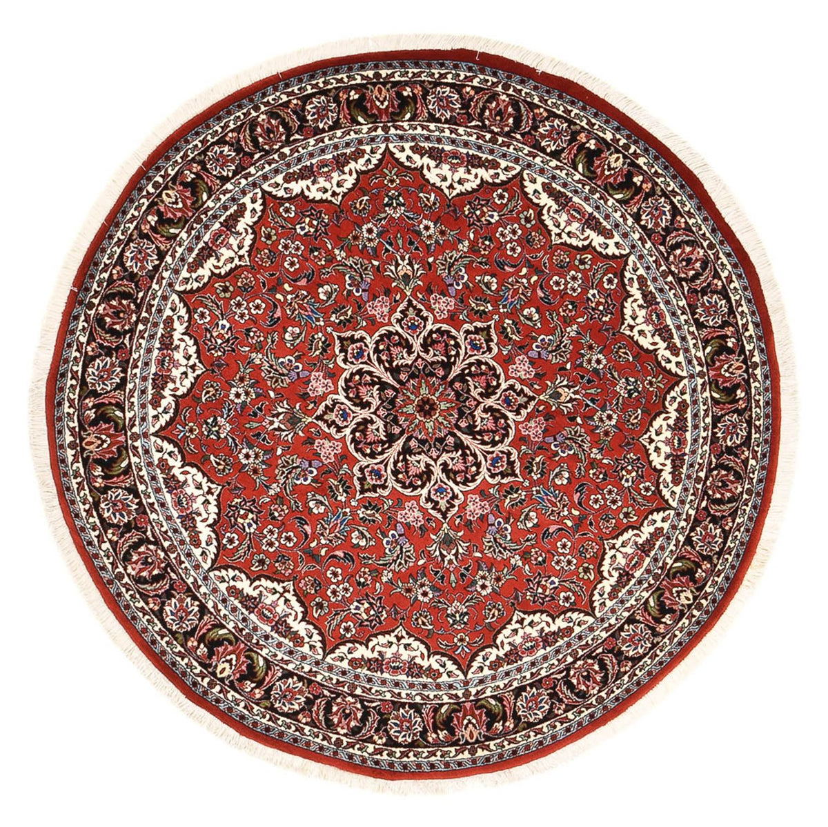 Alfombra persa - Bidjar redondo - 145 x 145 cm - rojo