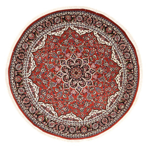Alfombra persa - Bidjar redondo  - 145 x 145 cm - rojo