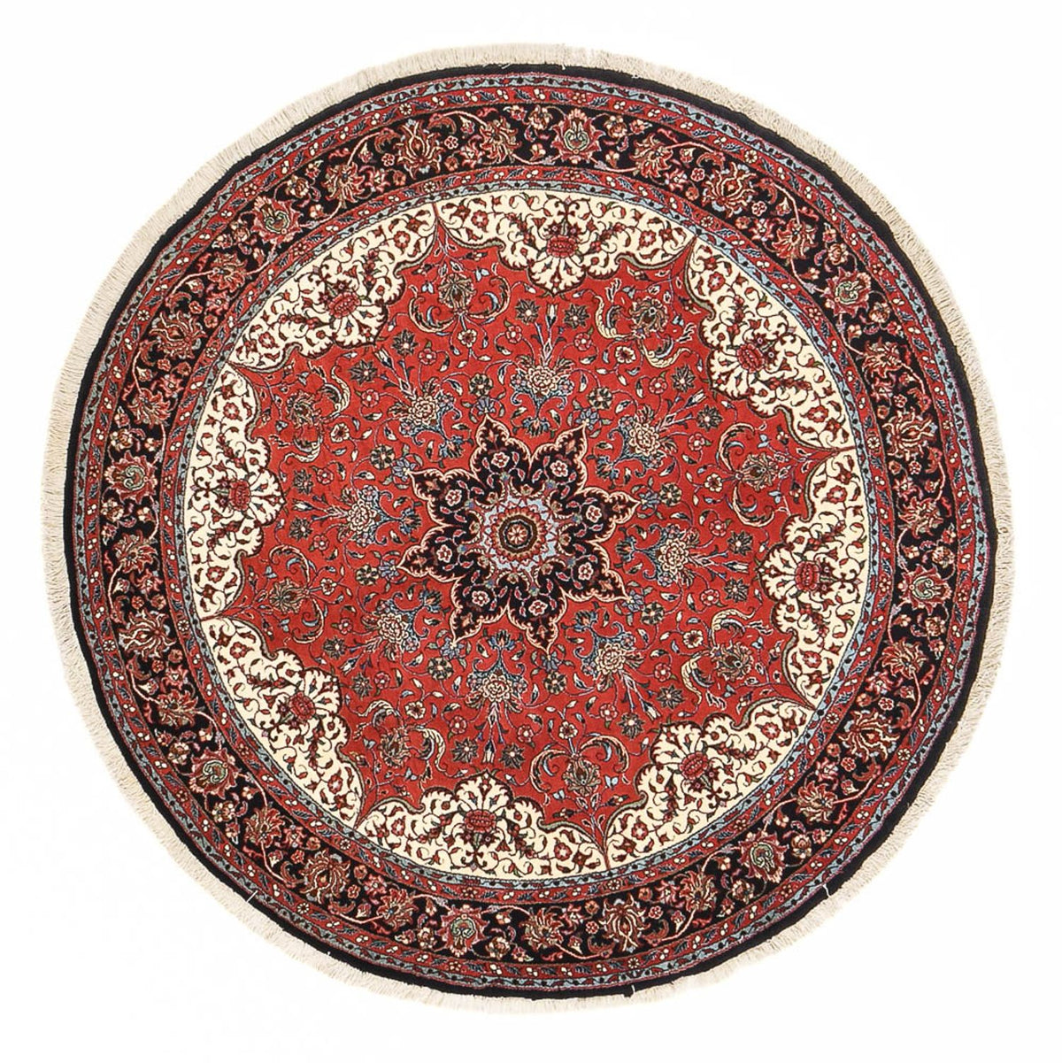 Alfombra persa - Bidjar redondo  - 154 x 154 cm - rojo