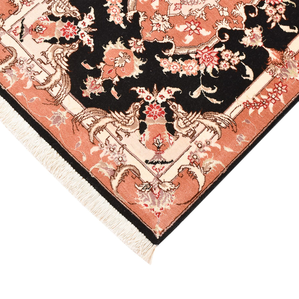 Alfombra Persa - Tabriz - Real - 88 x 60 cm - azul oscuro