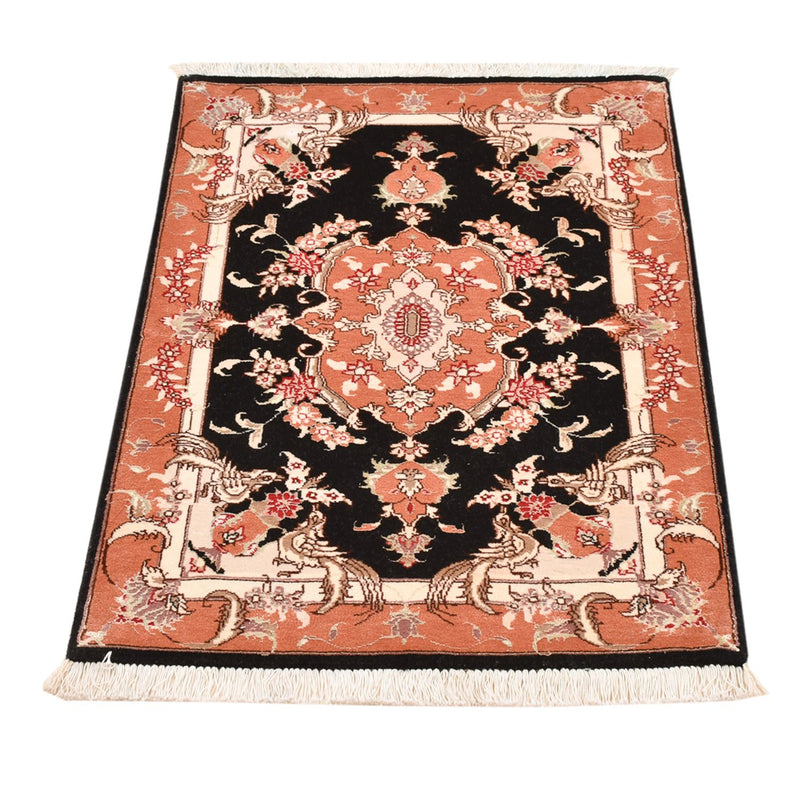 Alfombra Persa - Tabriz - Real - 88 x 60 cm - azul oscuro