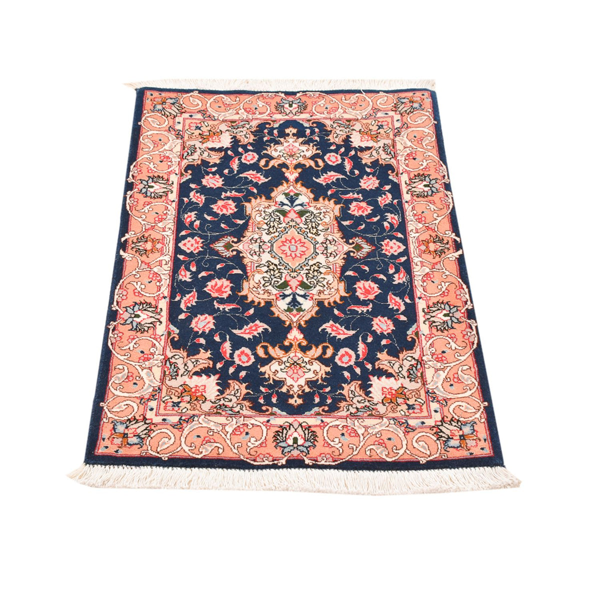 Alfombra Persa - Tabriz - Real - 91 x 59 cm - azul oscuro