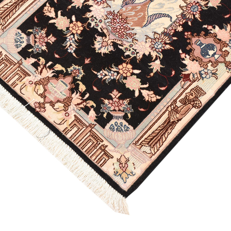Alfombra Persa - Tabriz - Real - 90 x 60 cm - azul oscuro