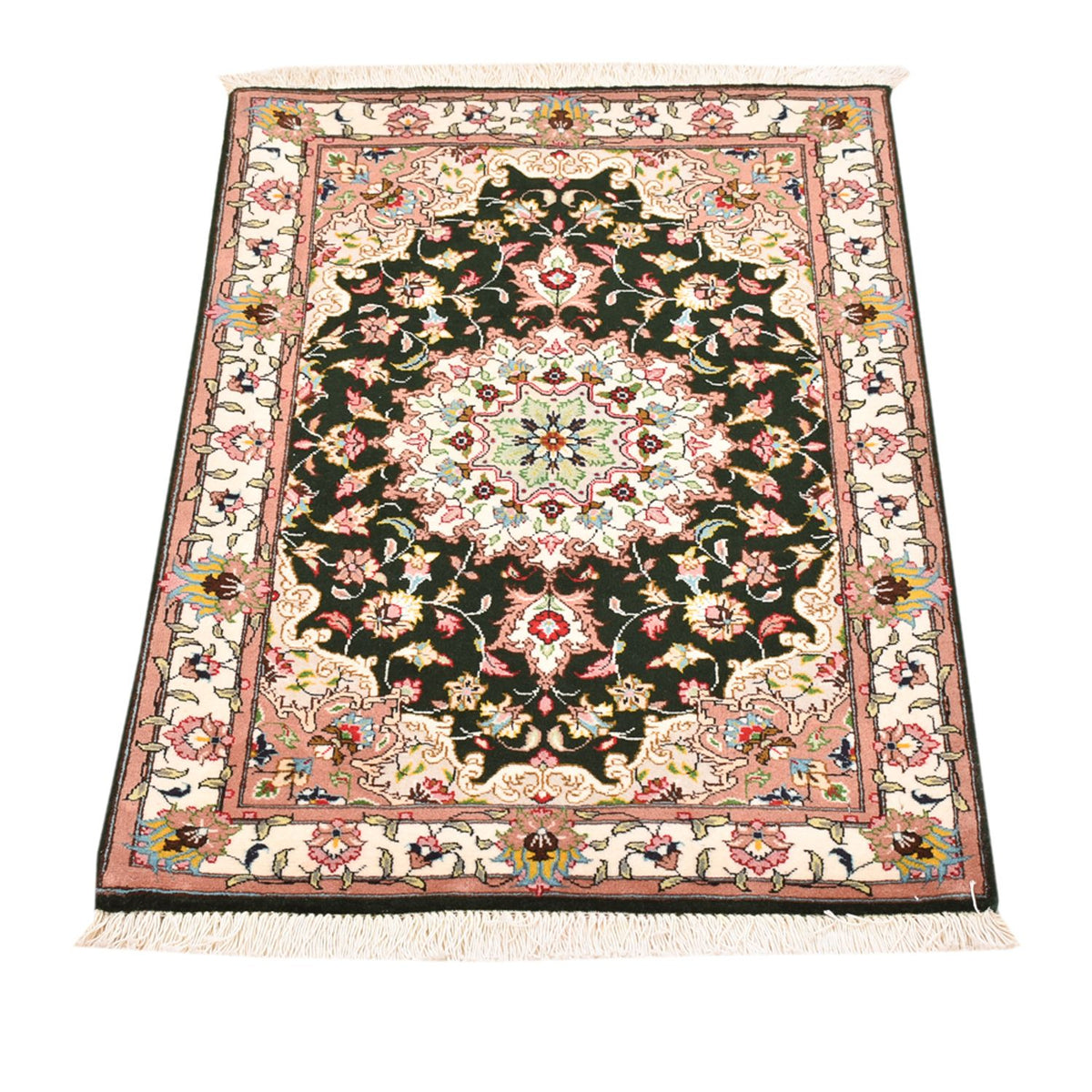 Alfombra Persa - Tabriz - Real - 90 x 60 cm - azul oscuro