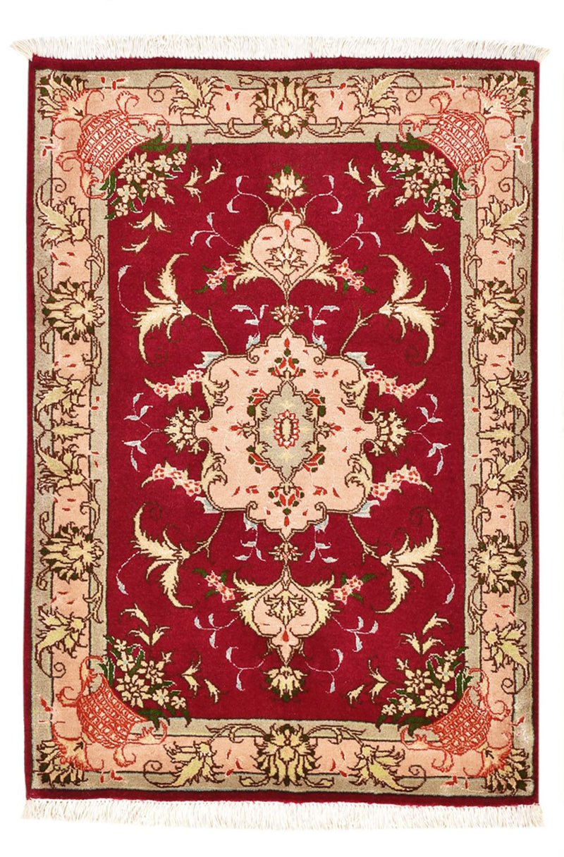 Alfombra Persa - Tabriz - Real - 90 x 60 cm - rojo