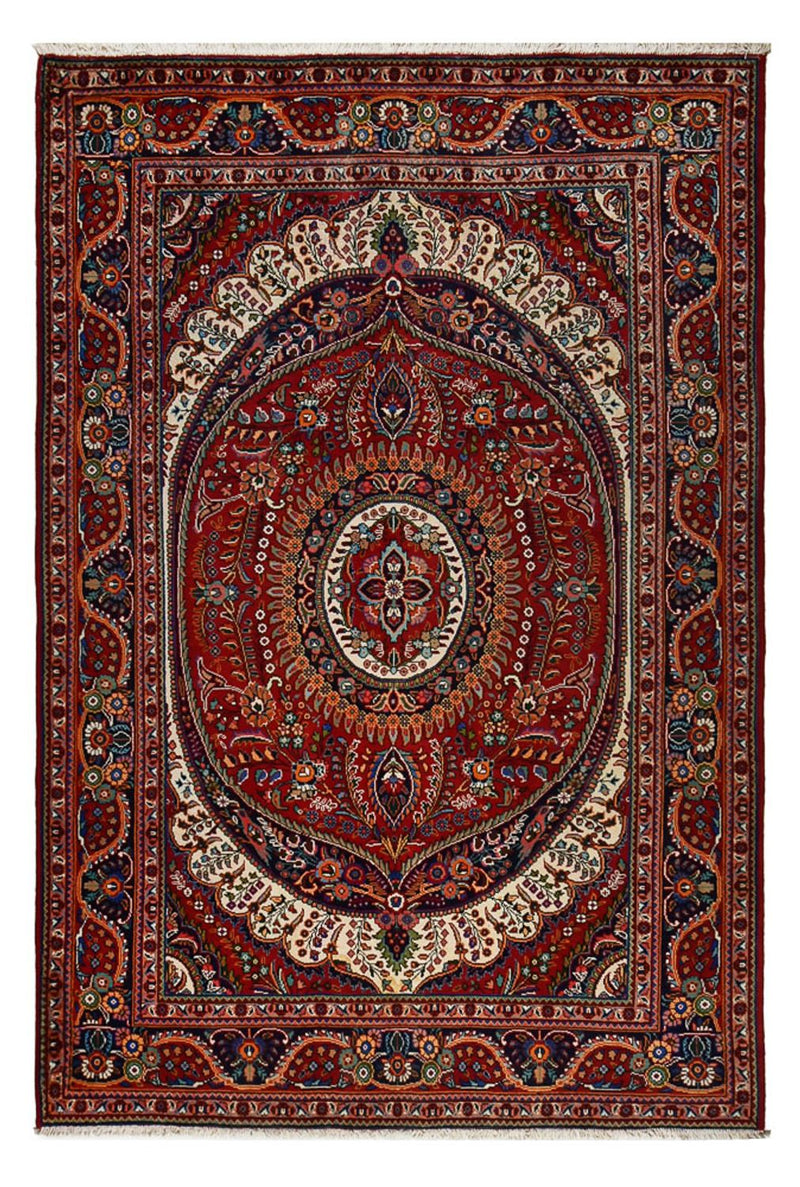 Alfombra persa - Nómada - 300 x 204 cm - rojo oscuro