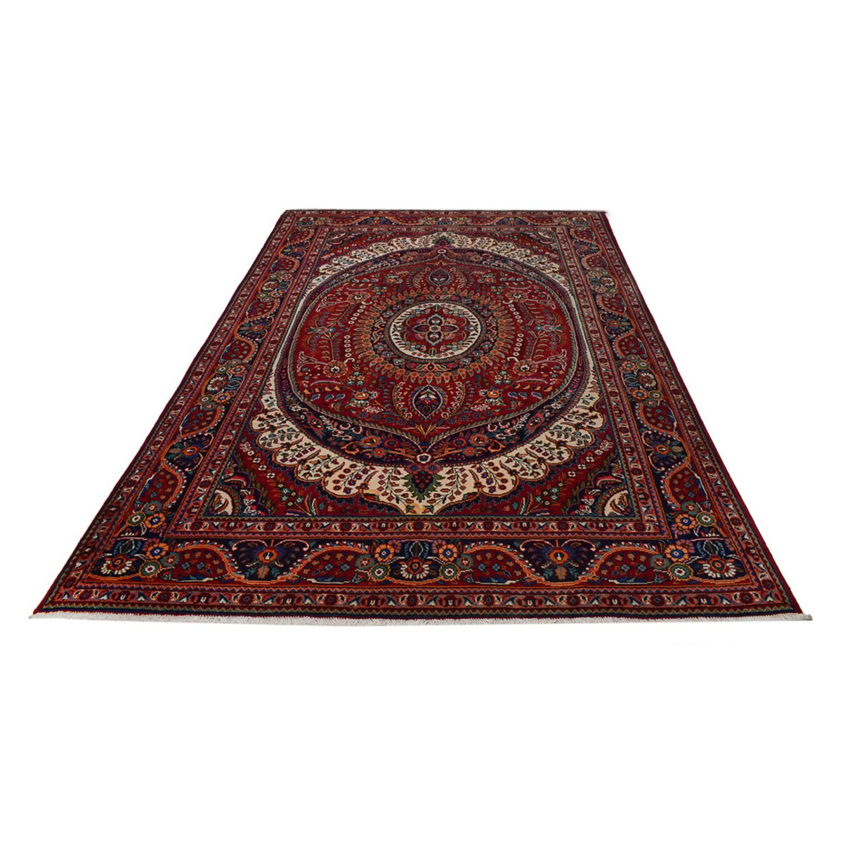 Alfombra persa - Nómada - 300 x 204 cm - rojo oscuro