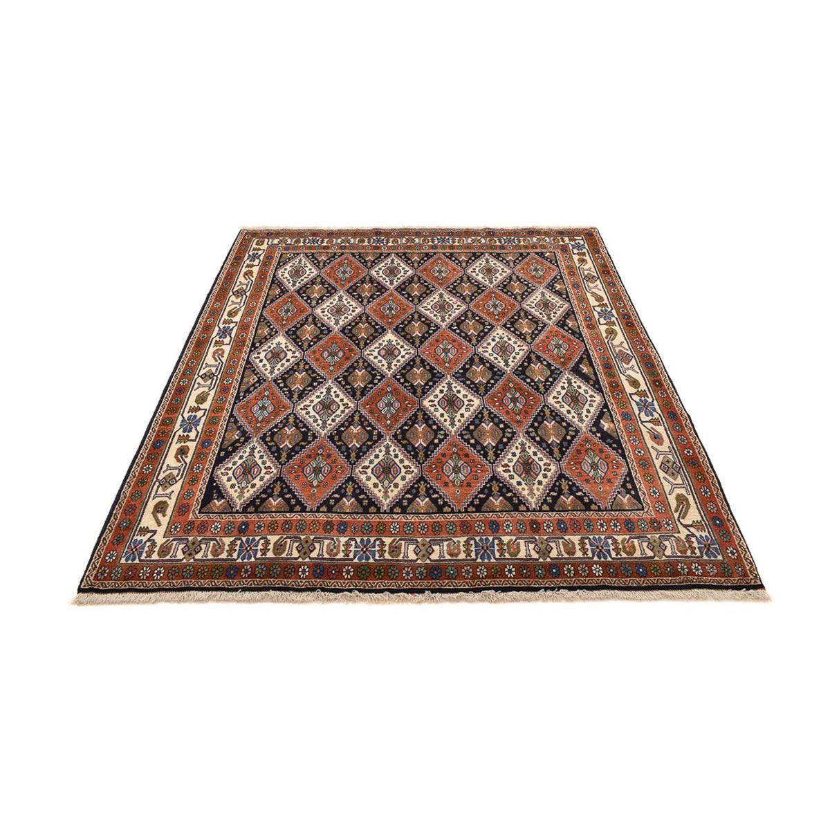 Alfombra persa - Nómada cuadrado  - 214 x 183 cm - multicolor
