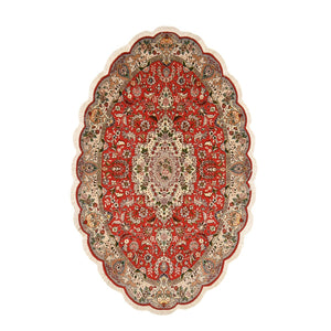 Alfombra Persa - Tabriz - Real - 205 x 130 cm - rojo