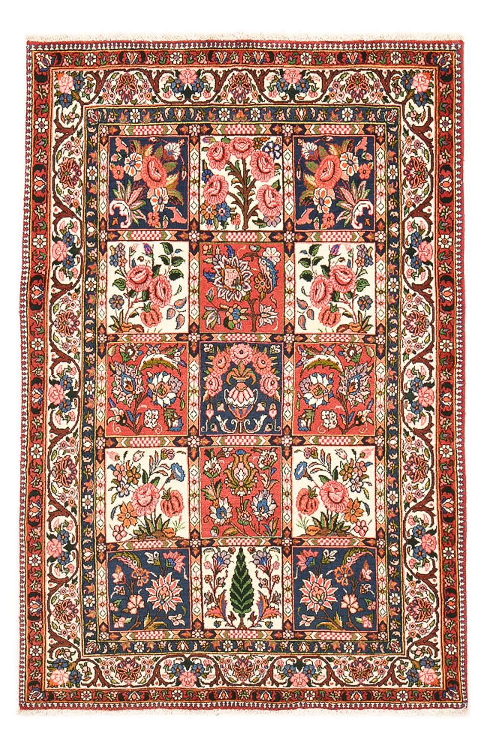 Alfombra persa - Nómada - 198 x 130 cm - multicolor