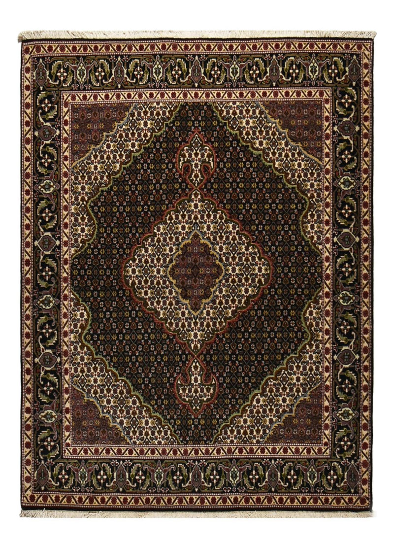 Alfombra Persa - Tabriz - Real - 202 x 150 cm - marrón oscuro