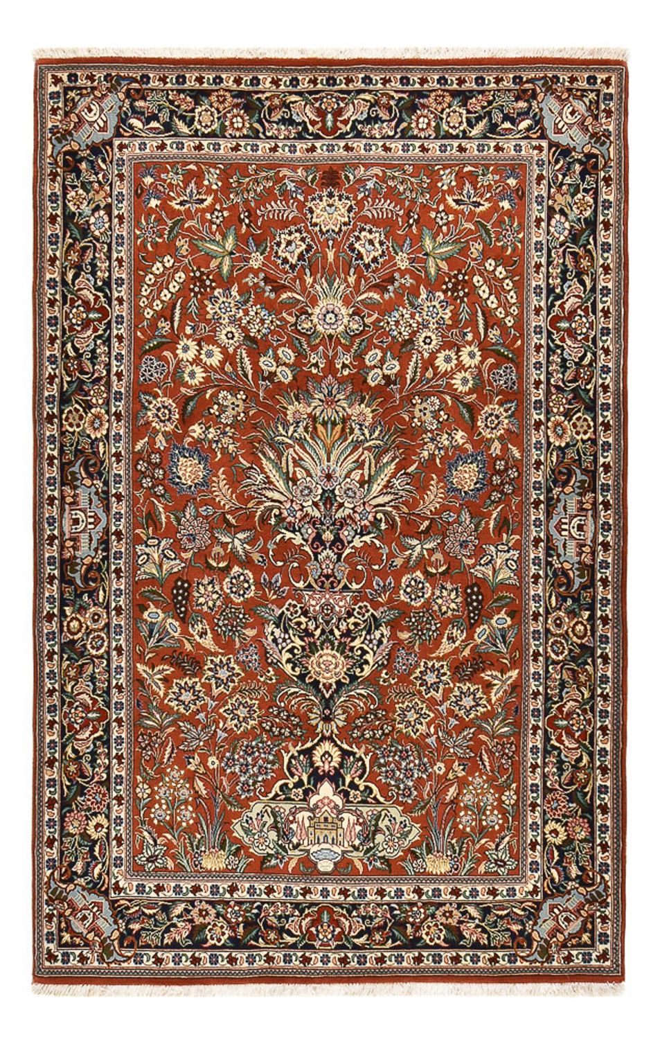 Alfombra persa - Clásica - 203 x 138 cm - óxido