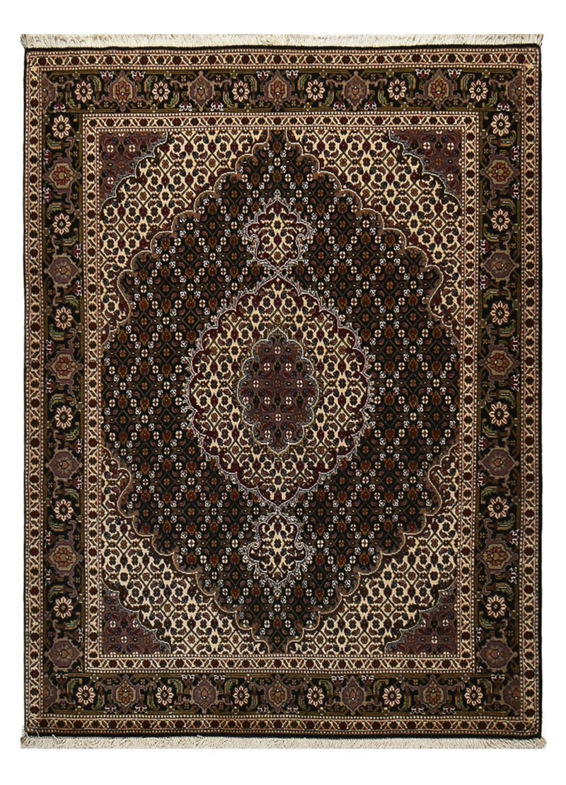 Alfombra Persa - Tabriz - Real - 196 x 148 cm - marrón oscuro