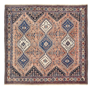 Alfombra persa - Nómada cuadrado  - 203 x 193 cm - rojo claro