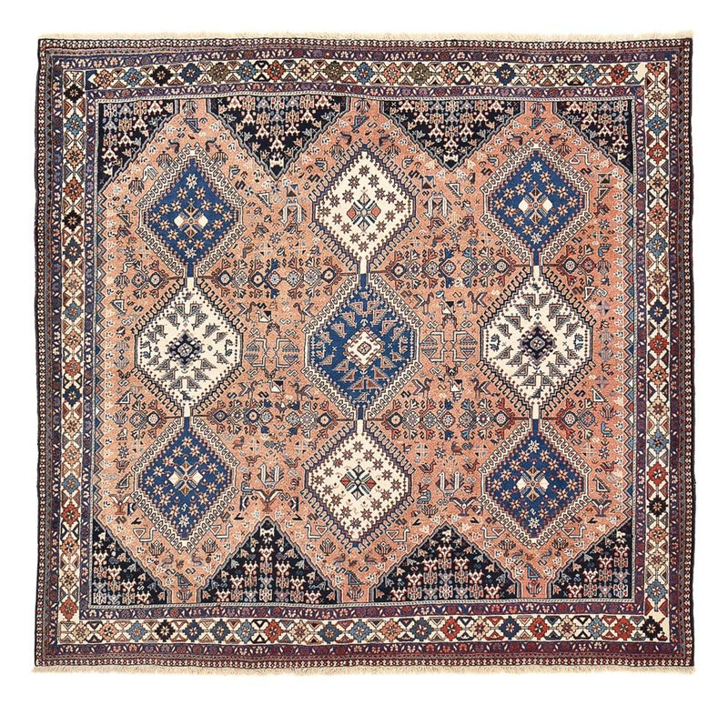 Alfombra persa - Nómada cuadrado  - 203 x 193 cm - rojo claro
