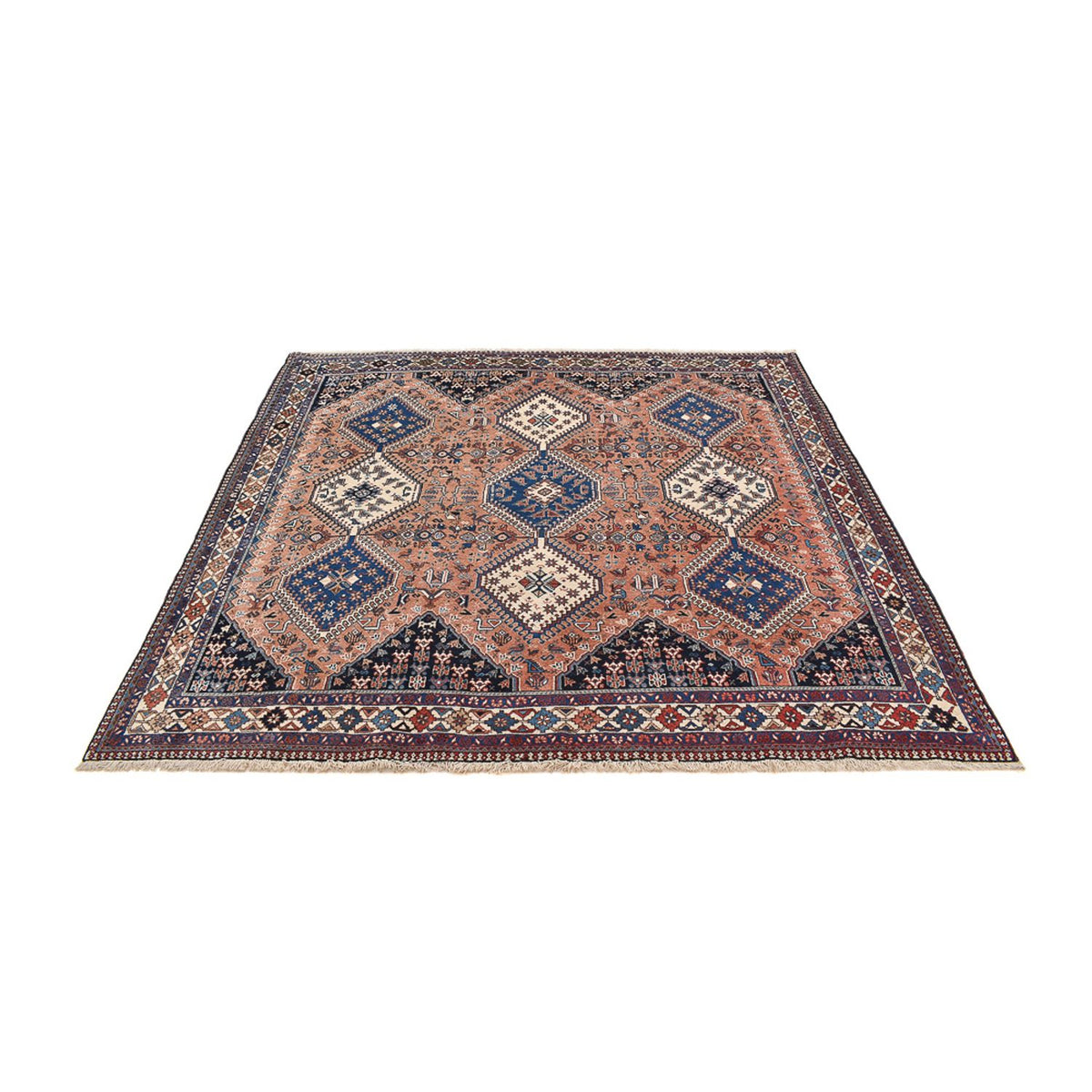 Alfombra persa - Nómada cuadrado  - 203 x 193 cm - rojo claro