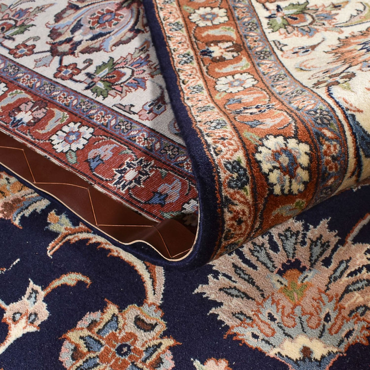 Alfombra persa - Clásica - Real - 389 x 300 cm - azul oscuro