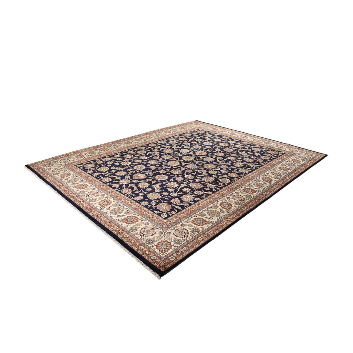 Alfombra persa - Clásica - Real - 389 x 300 cm - azul oscuro