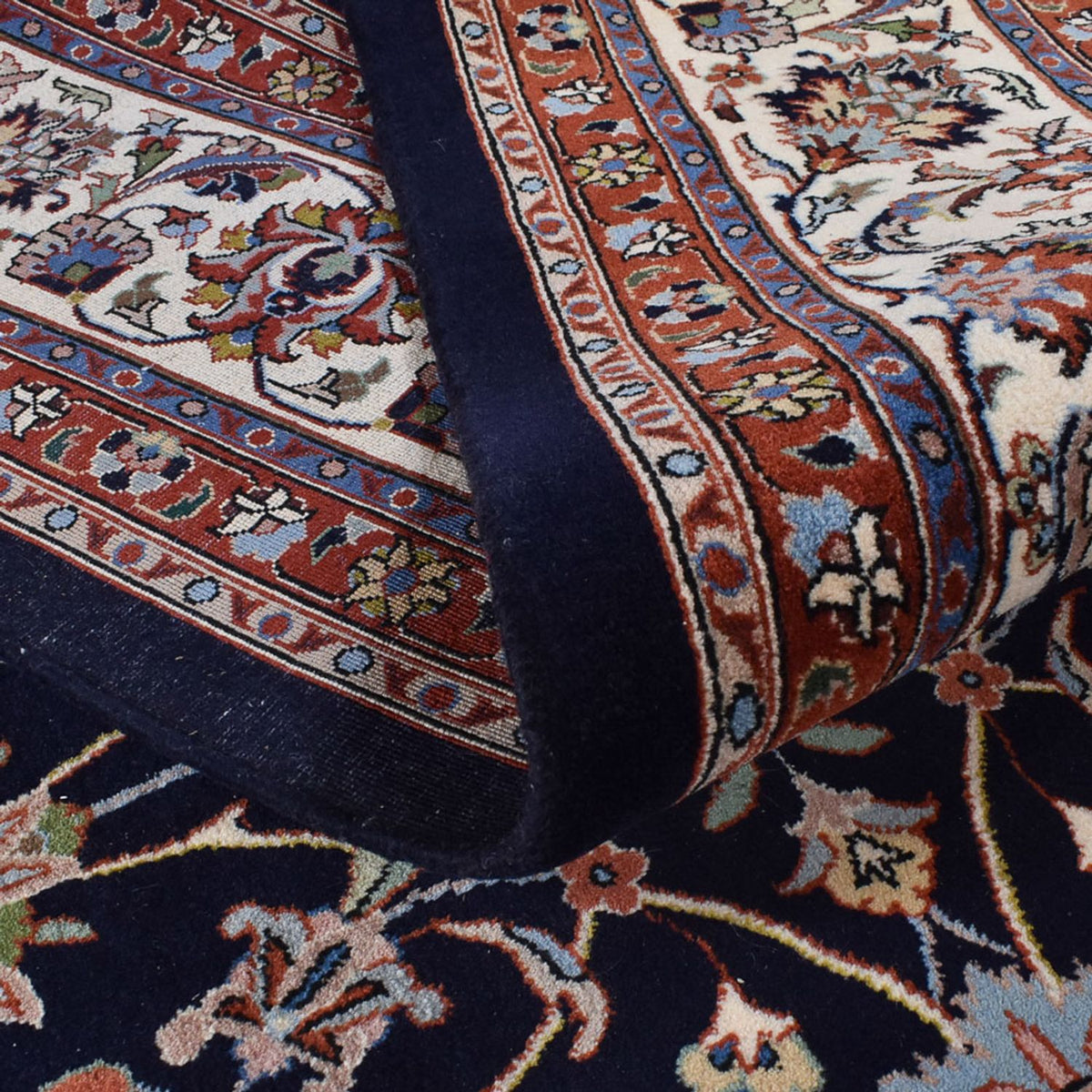 Alfombra persa - Clásica - Real - 346 x 251 cm - azul oscuro